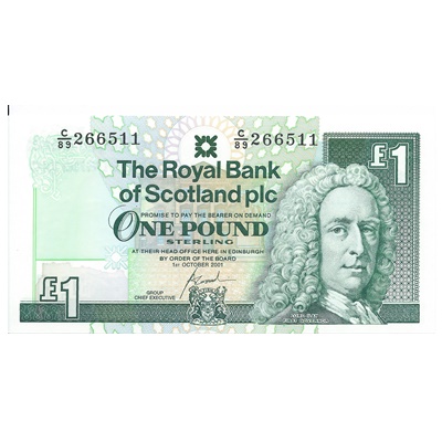 2001 Royal Bank of Scotland Plc £1 - Click Image to Close